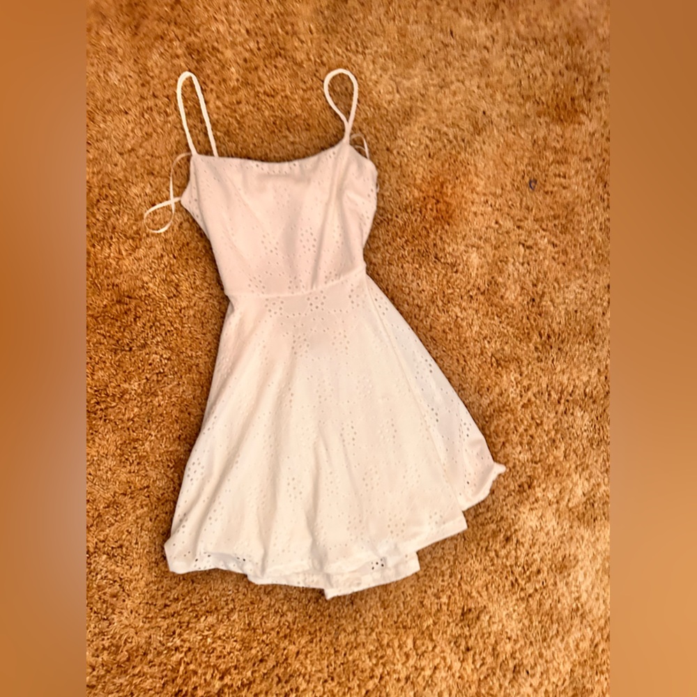 White open back dress